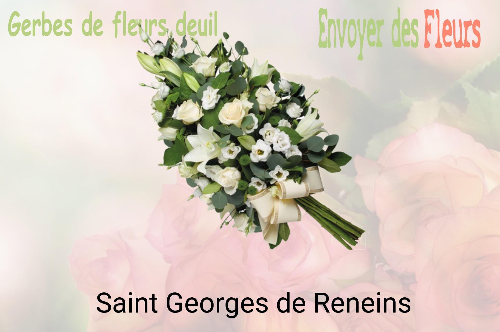 Gerbe de fleurs de deuil livrée à Saint-Georges-de-Reneins